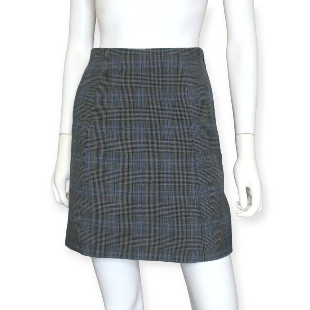 Aritzia Babaton Plaid Hopper Skirt Lined Gray Contemporary Career Women's 0
